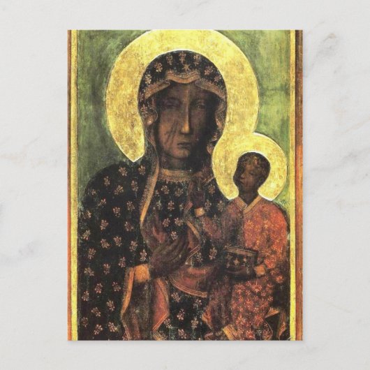 De Zwarte Madonna van Częstochowa Briefkaart (Voorkant)