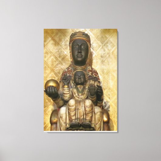 De Zwarte Madonna van Montserrat Canvas Afdruk (Voorkant)