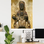 De zwarte Madonna van Montserrat Canvas Print (Thuiskantoor)