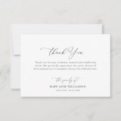 de zwarte manuscriptbegrafenis bedankt nota (Voorkant)