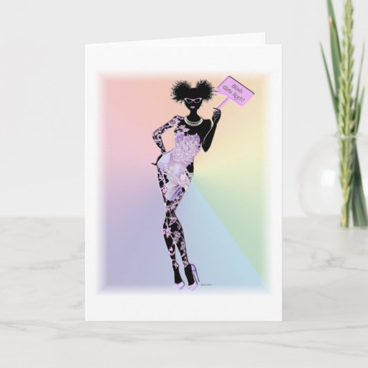 De zwarte Meisjes schommelen Kaart (Voorkant)