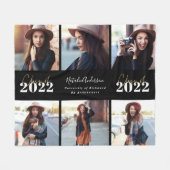 de zwarte moderne afstuderen fotoklasse van het ma fleece deken (Voorkant (Horizontaal))