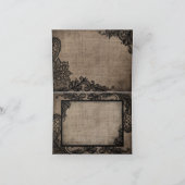 De zwarte Moderne Gothic van de Jute van het Kant Bedankkaart (Binnen)