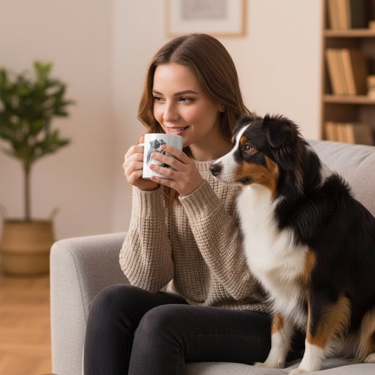 De zwarte Mok van Australian Shepherd