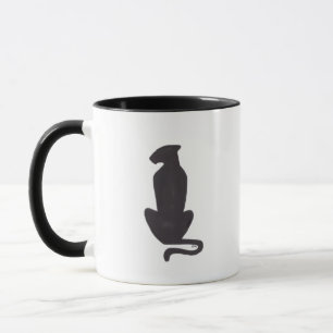 De zwarte mok van de combokoffie van het Silhouet