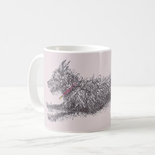 De zwarte Mok van de Drager van de Schroefige (Voorkant links)