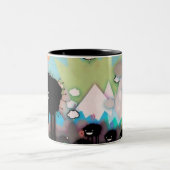 de zwarte monstermok tweekleurige koffiemok (Center)