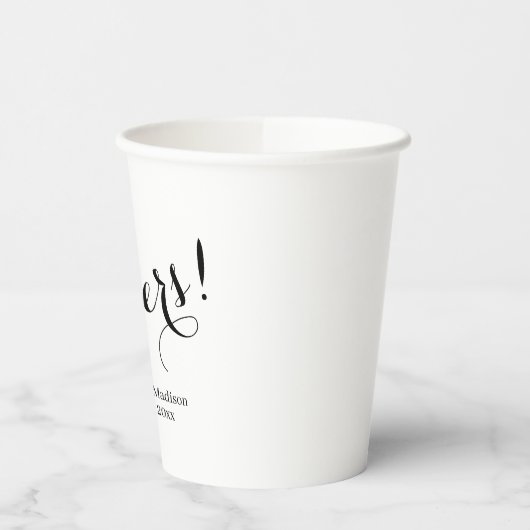 De zwarte namen van het douanemanuscript van Cheer Papieren Bekers (Links)