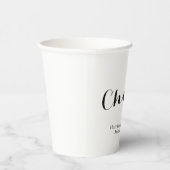 De zwarte namen van het douanemanuscript van Cheer Papieren Bekers (Rechts)