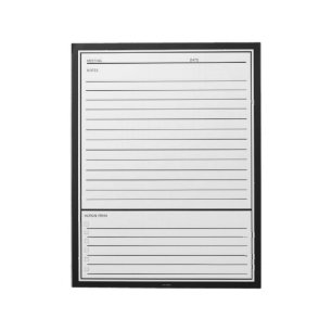 De zwarte Nota's van de Vergadering Notitieblok