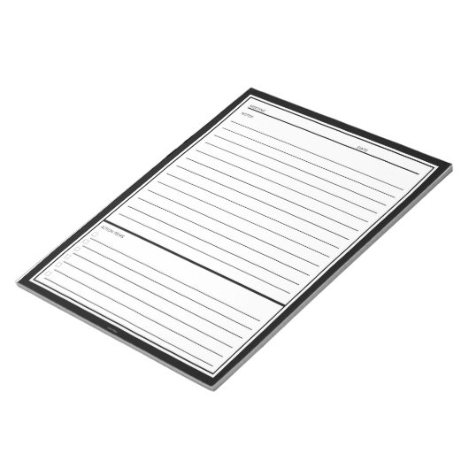De zwarte Nota's van de Vergadering Notitieblok (Schuin)
