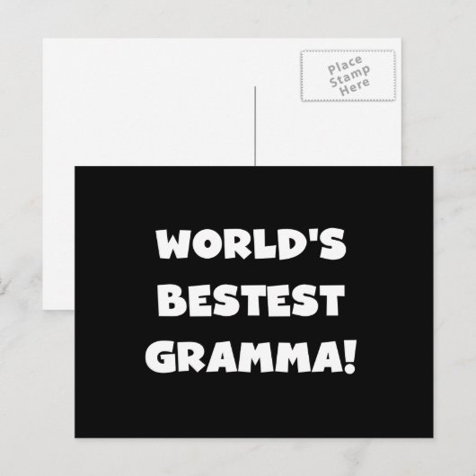 De Zwarte of het Wit van Gramma van het Briefkaart (Voorkant / Achterkant)