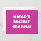 De Zwarte of het Wit van Gramma van het Briefkaart (Voorkant / Achterkant)