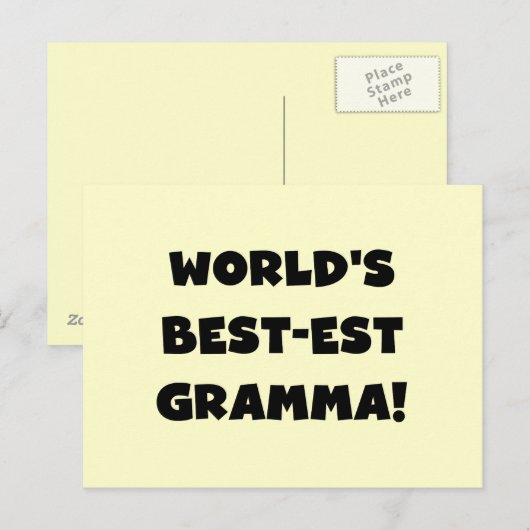 De Zwarte of het Wit van Gramma van het Briefkaart (Voorkant / Achterkant)