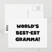 De Zwarte of het Wit van Gramma van het Briefkaart (Voorkant / Achterkant)