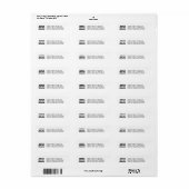 De Zwarte of het Wit van Gramma van het Etiket (Full Sheet)