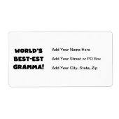 De Zwarte of het Wit van Gramma van het Etiket (Voorkant)