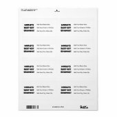 De Zwarte of het Wit van Gramma van het Etiket (Full Sheet)