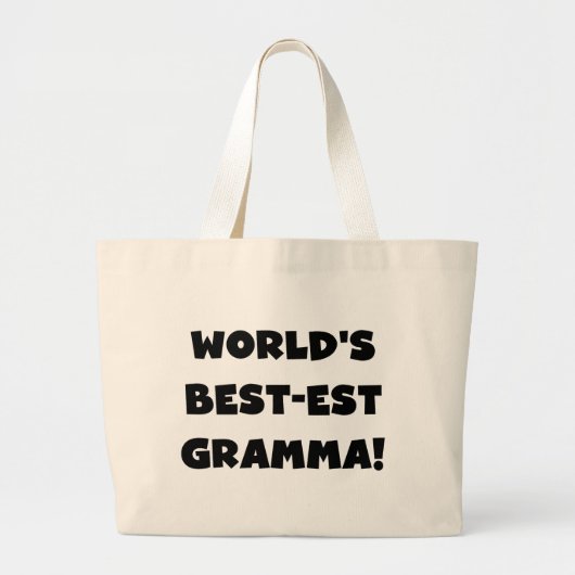 De Zwarte of het Wit van Gramma van het Grote Tote Bag (Voorkant)