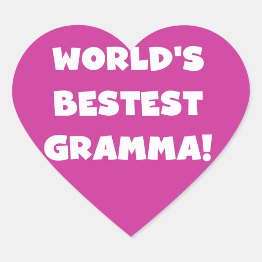 De Zwarte of het Wit van Gramma van het Hart Sticker (Voorkant)