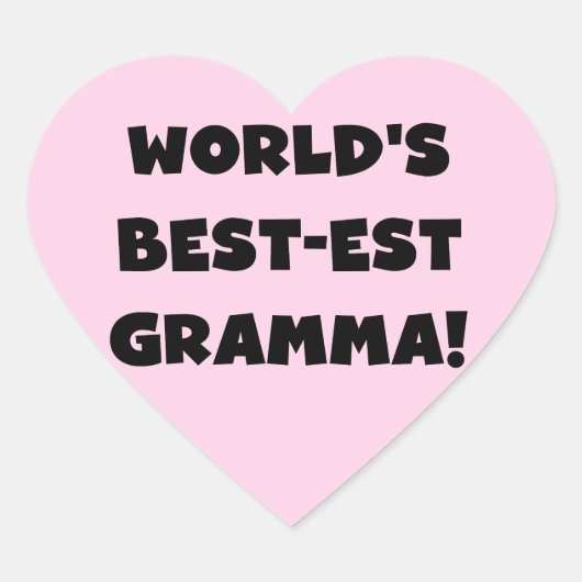 De Zwarte of het Wit van Gramma van het Hart Sticker (Voorkant)