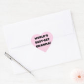 De Zwarte of het Wit van Gramma van het Hart Sticker (Envelop)