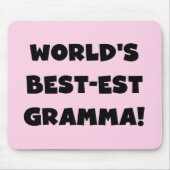 De Zwarte of het Wit van Gramma van het Muismat (Voorkant)