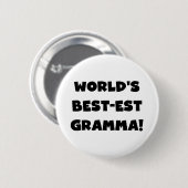 De Zwarte of het Wit van Gramma van het Ronde Button 5,7 Cm (Voorkant /achterkant)