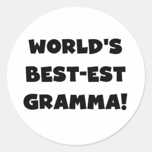 De Zwarte of het Wit van Gramma van het Ronde Sticker