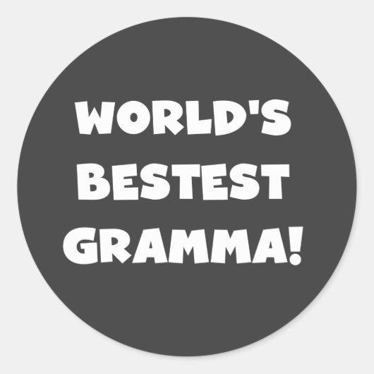 De Zwarte of het Wit van Gramma van het Ronde Sticker (Voorkant)