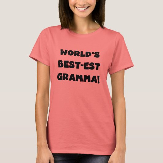 De Zwarte of het Wit van Gramma van het T-shirt (Voorkant)
