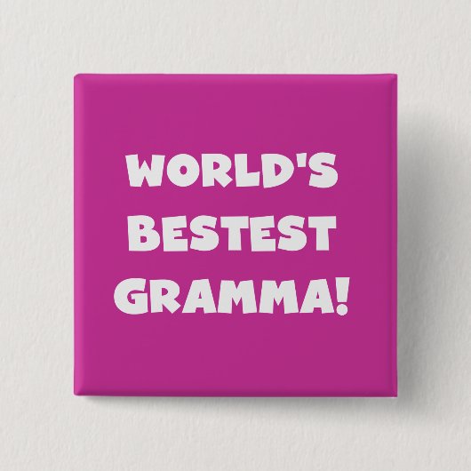 De Zwarte of het Wit van Gramma van het Vierkante Button 5,1 Cm (Voorkant)