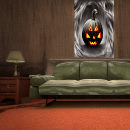 De zwarte pompoen | AI Art Poster