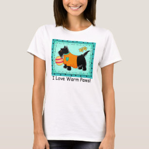 De zwarte Poten van de Liefde van de Hond van T-shirt
