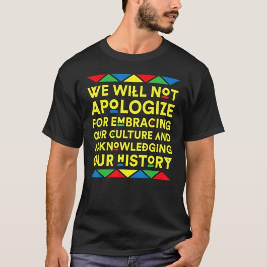 De Zwarte Pride Melanin uit de geschiedenis van on T-shirt (Voorkant)