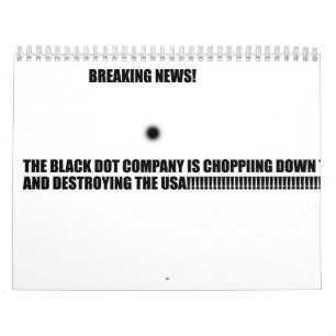 De zwarte-punkalender van het aambeeld kalender