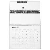 De zwarte-punkalender van het aambeeld kalender (Mar 2027)