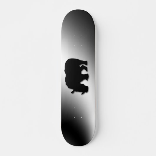 De zwarte Raad van het Schaats van de Rinoceros Skateboard (Voorkant)