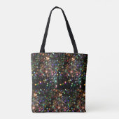De zwarte regenboog Holo Glitter Toto van Glitz! Tote Bag (Achterkant)