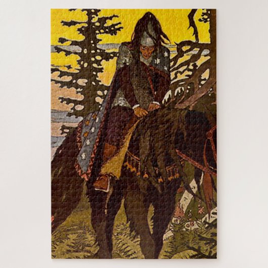 “De Zwarte Ridder” door Ivan Bilibin Legpuzzel (Verticaal)
