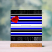 De zwarte royal van SlipperyJoe's Gay Leather Prid Acryl Bord (Neutraal)