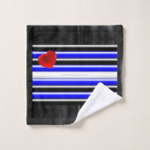 De zwarte royal van SlipperyJoe's Gay Leather Prid Bad Handdoek (Wasdoekje)