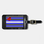 De zwarte royal van SlipperyJoe's Gay Leather Prid Bagagelabel (Voorkant horizontaal)