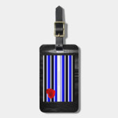 De zwarte royal van SlipperyJoe's Gay Leather Prid Bagagelabel (Voorkant verticaal)