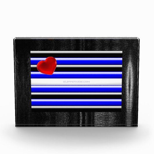 De zwarte royal van SlipperyJoe's Gay Leather Prid Fotoblokken (Voorkant)