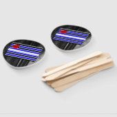 De zwarte royal van SlipperyJoe's Gay Leather Prid Handwaaier (Niet-gemonteerd)