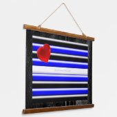 De zwarte royal van SlipperyJoe's Gay Leather Prid Hangend Wandkleed (Gebogen)