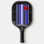 De zwarte royal van SlipperyJoe's Gay Leather Prid Pickleball Paddle (Voorkant)