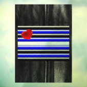 De zwarte royal van SlipperyJoe's Gay Leather Prid Raamsticker (Vel 3)