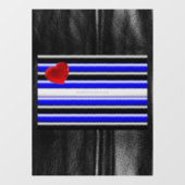 De zwarte royal van SlipperyJoe's Gay Leather Prid Raamsticker (Vel)